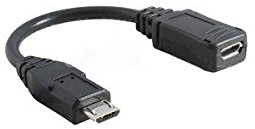 System-S Micro USB Stecker auf Micro USB Buchse Adapter Kabel Datenkabel Ladekabel Verlängerung 16 cm