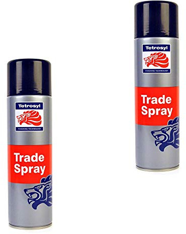 Tetrosyl ATS015 Trade Spray Paint Gloss Black 500ml x 2