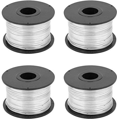 4 stücke 110m 0,8mm Schweißdraht, Stahl Tiring Wire Bindedraht für Automatische Bindemaschine mit Hochwertigem Kohlenstoffarmen Stahldraht nach Spezielle Prozess