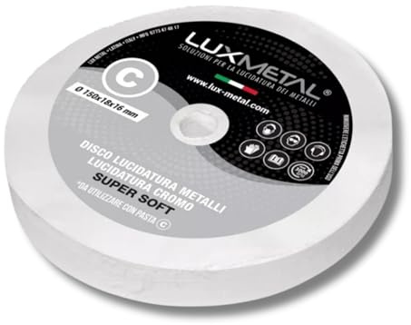 Lux Metal - Polierscheibe 150 mm Baumwolle fein für schleifbock doppelschleifer bohrmaschine akkuschrauber winkelschleifer Polierscheiben Zum Polieren Metall wie Aluminium Edelstahl, für Polierpaste