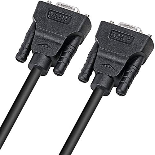 DTECH DB9 RS232 Serienkabel Buchse zu Buchse Null Modem kabel | Volle Handshake 7 Draht Frequenz weiche für die Datenkommunikation (1,5 Fuß, schwarz)