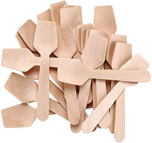 Wooden Icecream Spoons Excellent for Summer, Reusable (100)