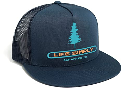 DEPARTED Herren Mesh Trucker Hat mit Print/Motiv - Snapback Cap - No. 111, Coastal Navy