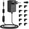 Netzteil 24V DC 1A, EU-Plug 5,5/2,1mm, mit Switch 24W Stecker-Netzteil für Radiowecker, LED-Strip Streifen, Speedport, Lichtleisten, USB-Hub, Switch, Router/Eingang 110-240V AC