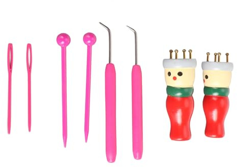 Pssopp French Knitting Dolly Wooden French Knitter Spool Knitting Doll for Making Bracelets, Necklaces, Decoration, PSSOPPPTDV5KGMX3