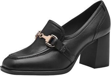 Tamaris Damen Trotteur Blockabsatz Vegan; Black MATT, EU 37