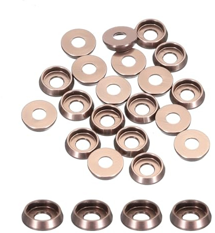 QUARKZMAN Pz20 Rondelle Coniche Diametro Foro 3mm/0.12 Grigio Titanio | Svasate M3, Rondella Testa Tazza Vite, Guarnizioni Alluminio, Rc/Fpv/Pc/Drone/Accessori Meccanici Parti Modello