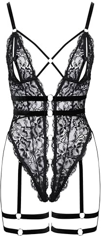 Cottelli Lingerie Body Ouvert, Schwarz, M