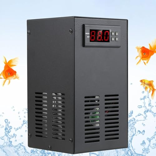 Aquarium-Kühler, Aquarium-Kühler, Wärmer, 20 l Hydrokultur-Aquarium-Kühlsystem mit LCD-Display und Temperaturregelung, leise, for die Fischwasser-Gras-Korallen-Garnelenzucht (Size : 35L)