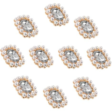 SHINEOFI 10stücke Metallknöpfe Zum Aufnähen Knöpfe Im Retro-stil Strass-knopfdekor Bastelverzierungen Für Kleidung Und Taschen Nähzubehör