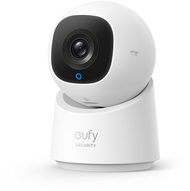 eufy Security Indoor Cam C220 | 2K Resolution Smart Security Camera with 360° coverage, Human/Motion Detection, AI Tracking, Compatible with Alexa and Google Assistant, Night Vision (Renewed)