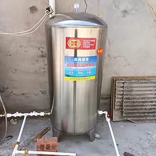 Vaso Expansion Tanque de Presión de Pozo de Agua de Refuerzo 60/100/160/200/250/300/400/500/700 L Exterior, Tanque Acumulador de Agua Eléctrico para Gallinero/calentador de Agua(50x115cm (200L/53 gal)