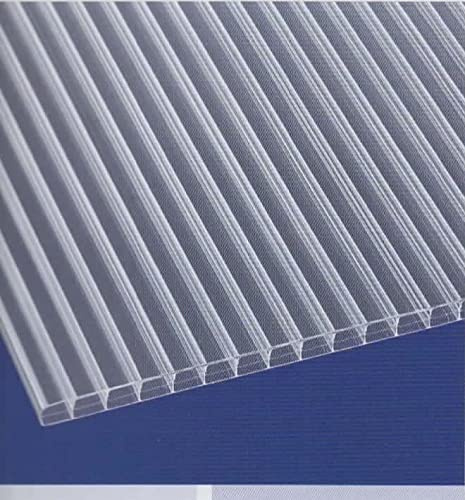 Polycarbonat Hohlkammerplatten - Stegplatten 16 mm - 3-fach Steg - hagelfest - UV - beständig ab 17,90 Euro/m² (klar, 2000 x 980 mm)