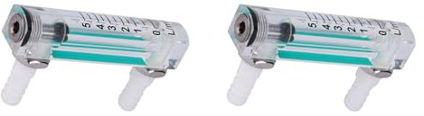 Fafeicy 2 Stück Gasdurchflussmesser, 1–5 L/min, Transparente Acrylplatte mit Schwarzem Schwimmer, Hohe Genauigkeit, Einfach, Praktisch, Effizient für Hochofengas, Koksofengas, Erdgas,