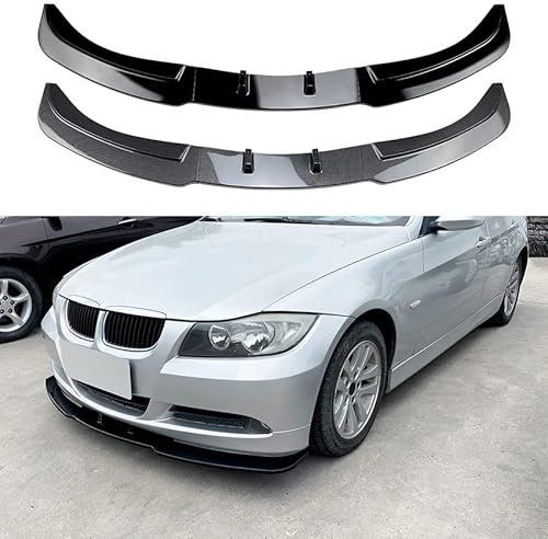 APARC Auto Frontlippe Frontspoiler für BMW 3 Series E90 E91 320i 330i 2005-2008, Frontstoßstange Splitter Spoiler Diffusor Protector Car Zubehör,A/Black