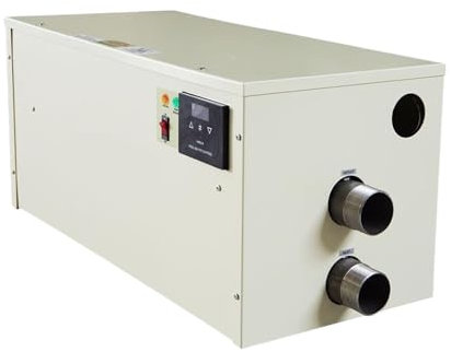 KAKAK Chauffe-Eau électrique thermostatique for Piscine 5,5 à 40 KW, for Spa, baignoires et piscines Hors Sol. avec Une efficacité de Chauffage élevée(5.5KW)
