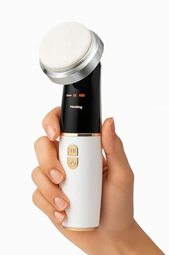 DERMAGLOW 5 en 1 – Dispositivo Facial Antiedad con Calor, Luz LED EMS y Iones – Lifting, Antiarrugas, Contorno de Ojos, Reducción de Poros, Absorción de Sérums – Resultados en 14 Días