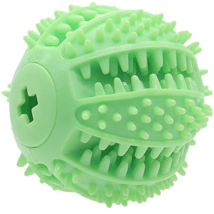 Giocattolo dispenser per cani – palla interattiva per la pulizia dei denti, giocattolo portatile | divertente palla da masticare per cani a coda lunga per allenamento, cura e masticazione, promuove