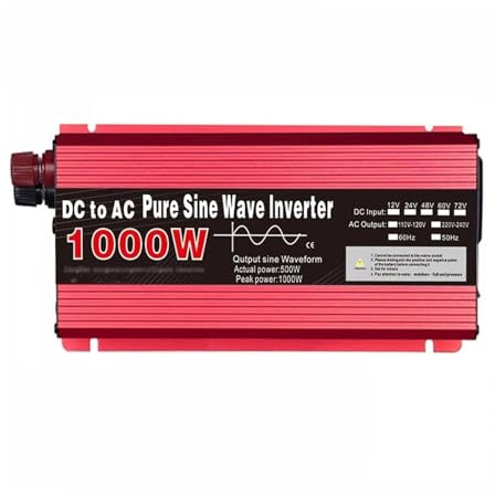 Onda Sinusoidale Convertitore Corrente Inverter A Onda Sinusoidale Pura 1600 W 1000 W 2200 W 3000 W Trasformatore CC 12 V A CA 220 V Convertitore Portatile Power Bank Inverter Solare Auto(1000W)