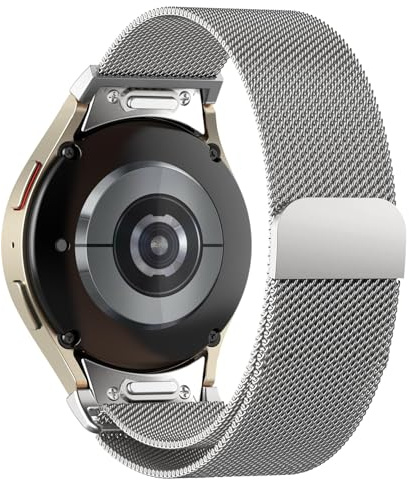 Metall armband für Galaxy Watch 7/6/FE/5/5 Pro/6 Classic/4 Classic, ein Klick ohne Lücke, magnetisches Edelstahl armband für Samsung Galaxy Watch 40mm, 44mm, 42mm, 46mm, 43mm, 47mm, Damen und Herren
