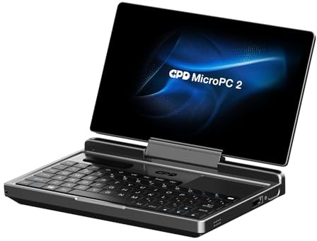 WEELIAO GPD MicroPC 2 Mini Laptop, 7 Zoll Full HD IPS Display, Intel N300 8-Core, 16GB RAM, 512GB SSD, Windows 11 Home, RS-232 Port, 17.3x13.6x2.3 cm