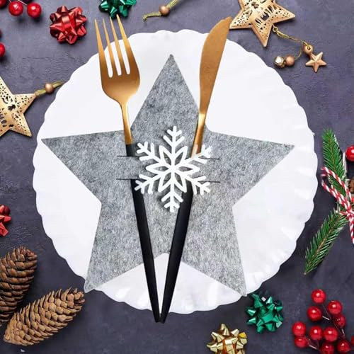 Besteckhalter Weihnachten Filz,12 Stück Bestecktasche Tannenbaum,Weihnachtsbaum Besteckhalter,Bestecktasche Weihnachtsbaum,Weihnachts Messer Gabeln Löffel Geschirr Besteck Taschen,für Party Tisch