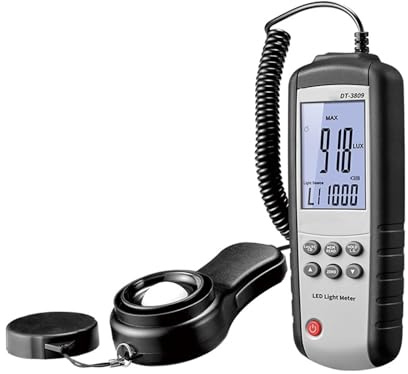 LED-Lichtmessrät, 400.000 Lux/FC, Tester misst Lux/Fc – LED/Leuchtstoffröhre, Industrie, Haushalt, Fotografie Heim und Büro