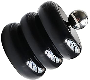 Aramox Soporte Nórdico Qtip, Contenedor de Hisopo de Algodón de Resina con Tapa Acrílica y Bola de Acero Inoxidable, Almacenamiento de Escritorio Recargable Fácil de Limpiar para Mesa de Maquillaje