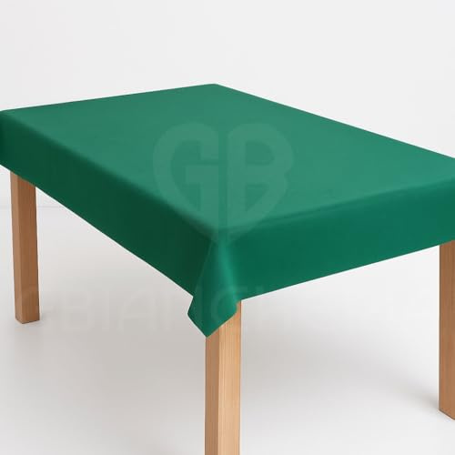 GBiancheria Mollettone Copritavolo in Feltro e PVC Antiscivolo Impermeabile Verde – Proteggi Tavolo Antimacchia Made in Italy, Morbido e Resistente, Vari Formati per Tavoli da Pranzo (140x120 cm)