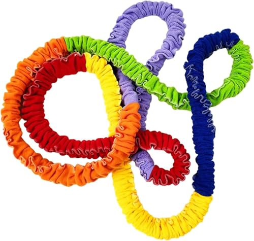 Multi-Size Cooperative Stretchy Band - Resistance Loop Bands for Teamwork Exercise, Playground Games, Children's Party Activities, and Group Fitness
