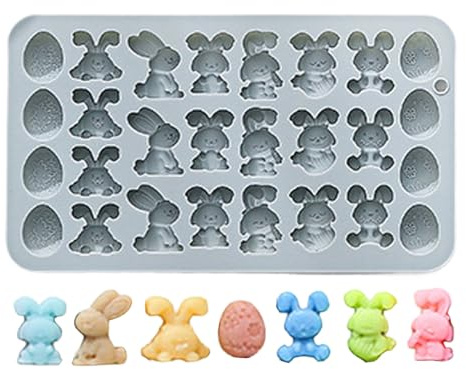 Stampo per dolci di Pasqua – Stampo da forno Antadesia, qualità alimentare, stampo per cioccolato in silicone per uova di Pasqua, per pasticceria, muffin, gelatina, dessert, cucina, casa, festa