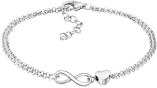 Elli Armband Damen Herz Liebe Unendlichkeit Infinity in 925 Sterling Silber