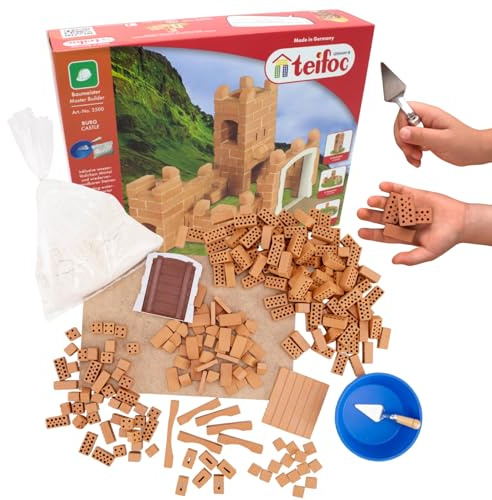 Teifoc 3500 Set Costruzione Mattoni – Castello da Costruire, Kit Creativo per Bambini 6 7 8 Anni, Giocattolo Montessori, Modellismo, Regalo per Ragazzi e Ragazze, 210 Pezzi
