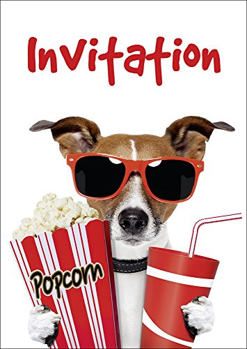EDITON COLIBRI (10700 FR) 10 Invitations cinéma en Français: Lot de 10 cartes d‘invitation cinéma pour un prochain anniversaire d‘enfant au cinéma