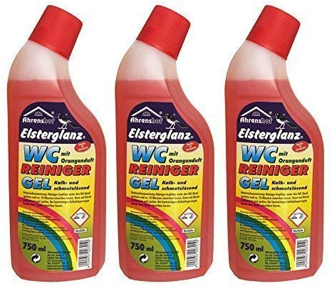 Preisjubel 12 x 750ml Elsterglanz WC-Reiniger-Gel, WC-Gel, WC-Reiniger, Kalklöser, Reiniger