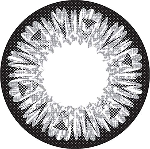 Matlens - GEOLICA Farbige Kontaktlinsen ohne Stärke natürlich grau gray GEO Extra circle lens Big Eyes WT-A05 2 Linsen 1 Kontaktlinsenbehälter 1 Pflegemittel 50ml