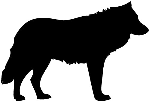 Samunshi® Wolf Tier Aufkleber Autoaufkleber Sticker für Auto Motorrad Wohnmobil Scheiben in 8 Größen und 25 Farben (15x10,1cm schwarz)