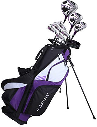 Golfklubbset i lila, högerhänt