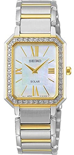 Seiko Solar Damen-Uhr Edelstahl mit Metallband SUP428P1