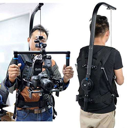 Kamera-Camcorder-Stützweste, mit Arm-Kamerastabilisator, Clip, einziehbar, 3–18 kg, strapazierfähig, stoßdämpfend, mit Taillen- und Brustgurt, für Sportveranstaltungen, Dokumentationen, Nachrichten,