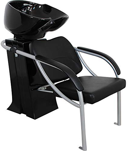 Friseurwaschsessel w50215 Rückwärtswaschsessel schwarz