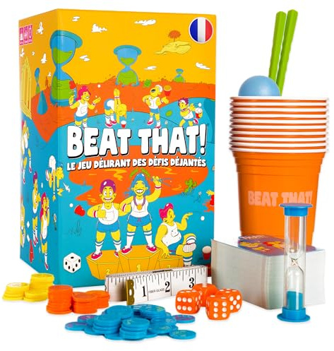 Beat That - Le Jeu Délirant des Défis Déjantés - dès 8 Ans - Coffret de 160 Défis à Relever en Famille ou Entre Amis - Jeu de Société de 2 à 8 Joueurs