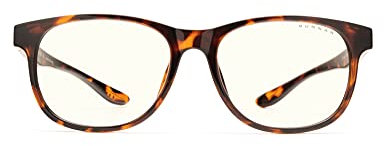 Gunnar Gaming and Computer Eyewear - Rush (age 12+), Frame Colour: Crystal, Lens Tint: Amber Natural (Blocks 65% Blue Light & 100% UV Light) - Gaming - Patented lens - Reduce eye strain & dryness