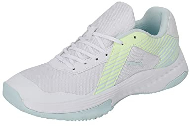 PUMA Varion Hallensportschuhe, White-Nitro Blue-Fizzy Light, 40 EU