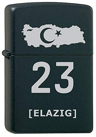 Türkei Flagge Elazig Feuerzeug mit Namen Gravur Benzinfeuerzeug