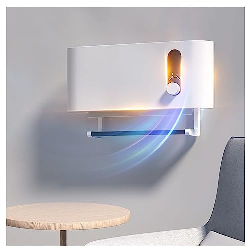 GCCSSBXF Radiateur Soufflant ÉLectrique 2000W - Chauffage Salle de Bain Mural ÉTanche IPX4, Blanc - Pratique et Fonctionnel avec Porte-Serviettes