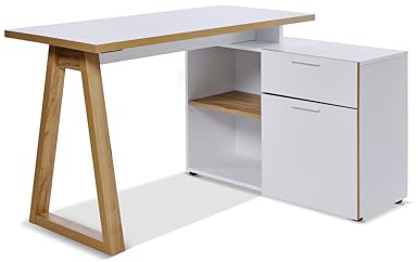 Jahnke Schreibtisch Club C 130 E KERNEICHE/Weiss