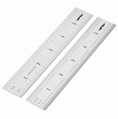 Mr. Pen Maschinisten-Lineal, 15,2 cm, 2 Stück, Edelstahl, imperial, Präzisionsmesswerkzeug, 1/8 Zoll, 1/16 Zoll, 1/32 Zoll, 1/64 Zoll Graduierung für Ingenieurwesen, Tischlerei, Zeichnung, Büro
