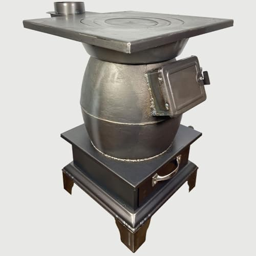 DINGK Wood Burning Stove, Pure Cast Iron Carbon Fire, Wood Burning Camp Heater, Firewood Furnace, Mini Multi Fuel Stove, Heating and Cooking, Home Heating, Warming (Size : C)
