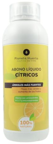 Planeta HUERTO | Abono Líquido Cítricos - 1 l | Solución Orgánica para el Cuidado Integral de Cítricos